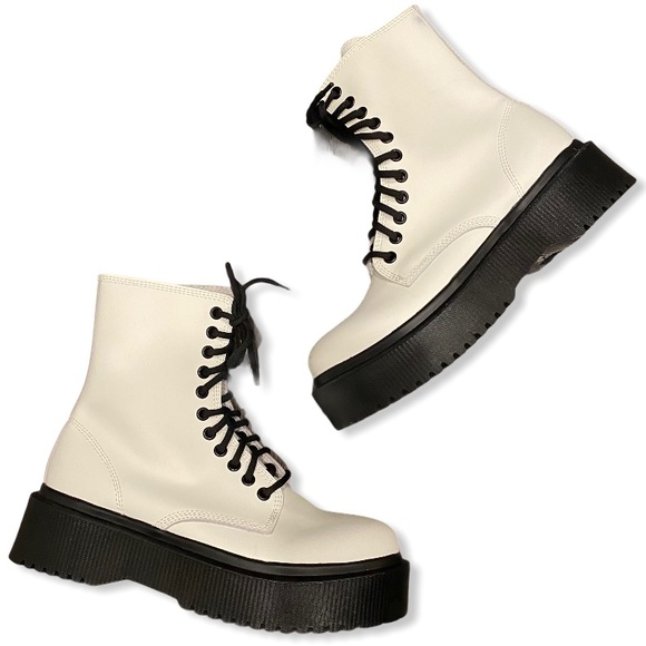 jeffrey campbell white combat boots